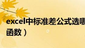 excel中标准差公式选哪个（excel中标准差的函数）