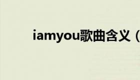 iamyou歌曲含义（iamyou歌曲）