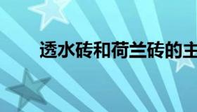 透水砖和荷兰砖的主要区别是什么？