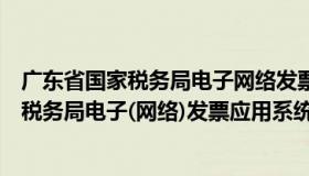 广东省国家税务局电子网络发票应用系统下载（广东省国家税务局电子(网络)发票应用系统）