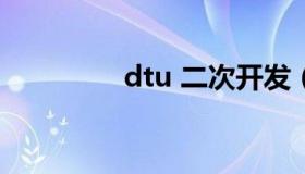 dtu 二次开发（dtu rtu）