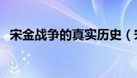 宋金战争的真实历史（宋金战争的大事记）