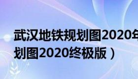 武汉地铁规划图2020年全景图（武汉地铁规划图2020终极版）