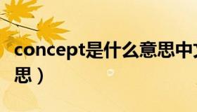 concept是什么意思中文（concept是什么意思）