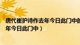 唐代崔护诗作去年今日此门中的下一句是（唐代崔护诗作去年今日此门中）