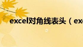 excel对角线表头（excel对角线怎么画）