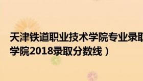 天津铁道职业技术学院专业录取分数线（天津铁路职业技术学院2018录取分数线）