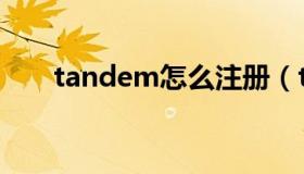 tandem怎么注册（tandem网页版）