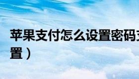 苹果支付怎么设置密码支付（苹果支付怎么设置）