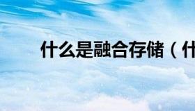 什么是融合存储（什么是融合教育）