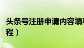 头条号注册申请内容填写（头条号注册申请流程）