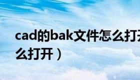 cad的bak文件怎么打开（cad的bak文件怎么打开）