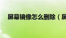 屏幕镜像怎么删除（屏幕镜像怎么使用）