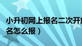 小升初网上报名二次开放时间（小升初网上报名怎么报）