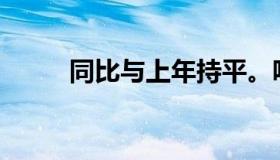 同比与上年持平。哇是什么意思？