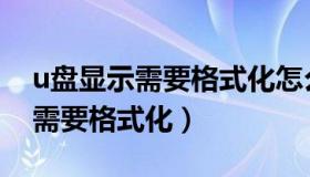 u盘显示需要格式化怎么恢复数据（u盘显示需要格式化）