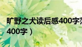 旷野之犬读后感400字范文（旷野之犬读后感400字）