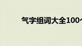 气字组词大全100个（气字组词）