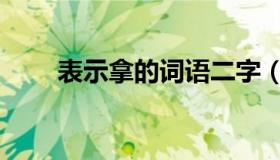 表示拿的词语二字（表示拿的词语）