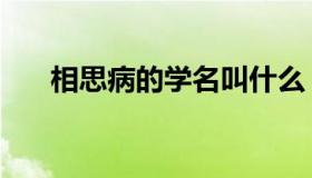 相思病的学名叫什么（相思病的学名）