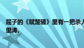 屈子的《赋楚骚》里有一把杀人的刀，萧艾太盛蓝娇跳到万里涛。