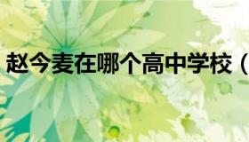 赵今麦在哪个高中学校（赵今麦在哪里上学）