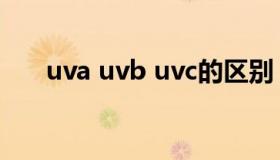 uva uvb uvc的区别（uva uvb uvc）