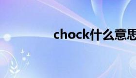 chock什么意思（chock）