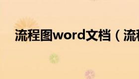 流程图word文档（流程图word怎么做）