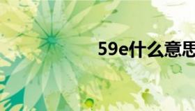 59e什么意思（59e）