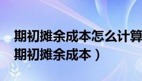 期初摊余成本怎么计算2019例子（如何计算期初摊余成本）