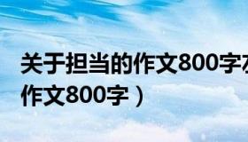 关于担当的作文800字左右高中（关于担当的作文800字）