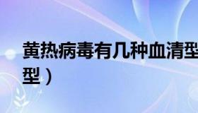 黄热病毒有几种血清型（黄热病毒有( )血清型）