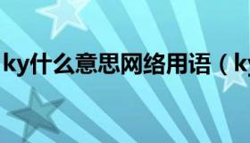 ky什么意思网络用语（ky什么意思网络用语）