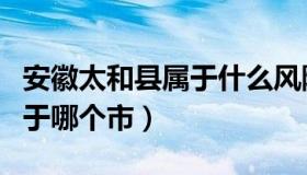 安徽太和县属于什么风险地区（安徽太和县属于哪个市）