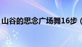 山谷的思念广场舞16步（山谷的思念广场舞）