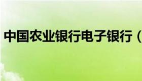 中国农业银行电子银行（中国农业银行电话）