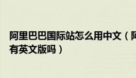 阿里巴巴国际站怎么用中文（阿里巴巴国际站后台操作平台有英文版吗）