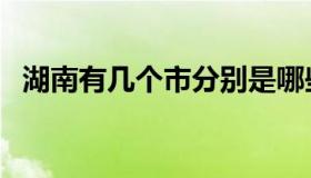 湖南有几个市分别是哪些（湖南有几个市）