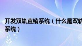 开发双轨直销系统（什么是双轨直销 什么是双轨制直销软件系统）