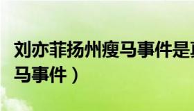 刘亦菲扬州瘦马事件是真的吗（刘亦菲扬州瘦马事件）