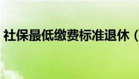 社保最低缴费标准退休（社保最低缴费标准）