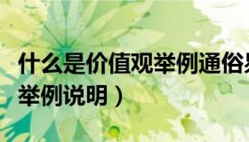 什么是价值观举例通俗易懂的（什么是价值观举例说明）