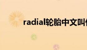 radial轮胎中文叫什么（radial）