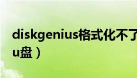 diskgenius格式化不了（diskgenius格式化u盘）