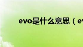 evo是什么意思（evo是什么意思）