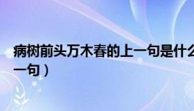 病树前头万木春的上一句是什么意思（病树前头万木春的上一句）