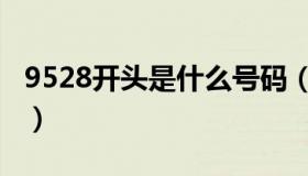 9528开头是什么号码（9528开头是什么电话）