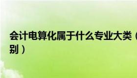 会计电算化属于什么专业大类（会计电算化属于什么专业类别）