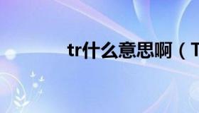 tr什么意思啊（TR什么意思）